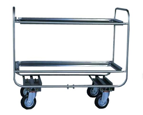 luggage trolley two tier for hotels and restaurants