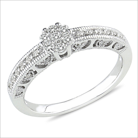 Sterling Silver Diamond Ring