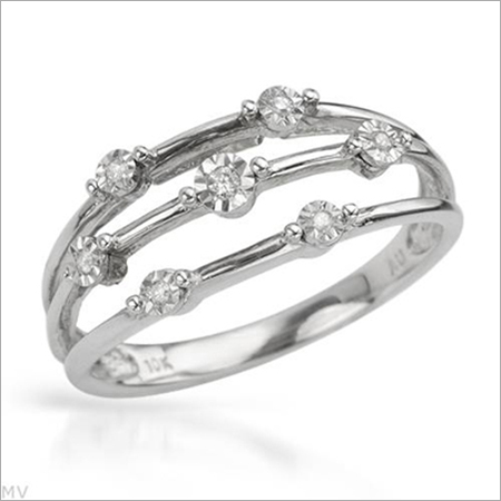 Designer Silver Diamond Ring