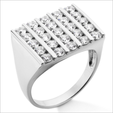 White Gold Gents Ring