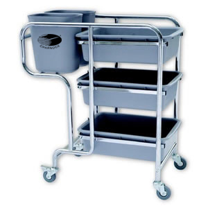 Pro Dinning Collection Trolley for Hotels and Restaurants - Stainless Steel, 750x500x1000mm, Gray | Durable, Multi-Tiered, Mobile, Easy Cleaning