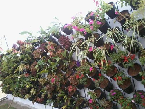 Tw-terra Screen 4 - Plastic Modular Panels, Variable Size, Green | Easy Installation, Interior Green Wall System