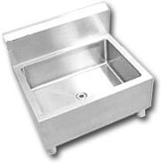 Single Sink Wall Mounted for Hotels and Restaurants - Stainless Steel 24x18x12 in, Wall Mounted, Durable, Space-Saving