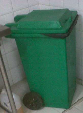 Dust Bin RK for Hotels and Restaurants - Plastic, 700x500x1000 mm, Green | Durable, Large Capacity, Mobile, Easy Cleaning, Swing Lid