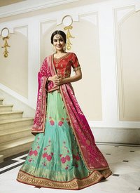 Ethical Wedding Raw Silk Lehenga