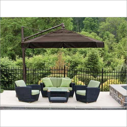 Customized Garden Umbrella - Aluminum & Polyester, 8ft Diameter, Brown | Customizable, Durable, UV Resistant, Easy Installation, High Strength, Crank & Tilt Mechanism