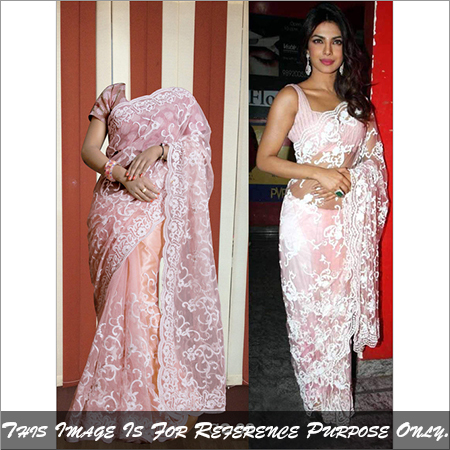 gc-8 - Silk Georgette Ethnic Dress, White Color, Embroidered Pattern, All Season Wear, Sleeveless Style, Washable Fabric