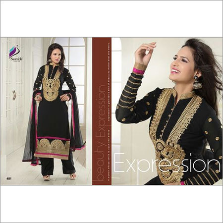 Black Georgette Party Wear Suit