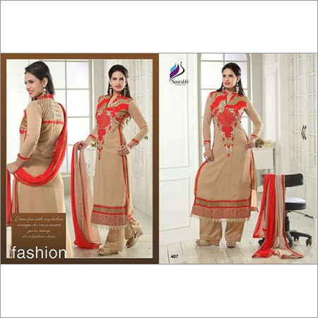 Elegant Beige Color Designer Salwar Suit