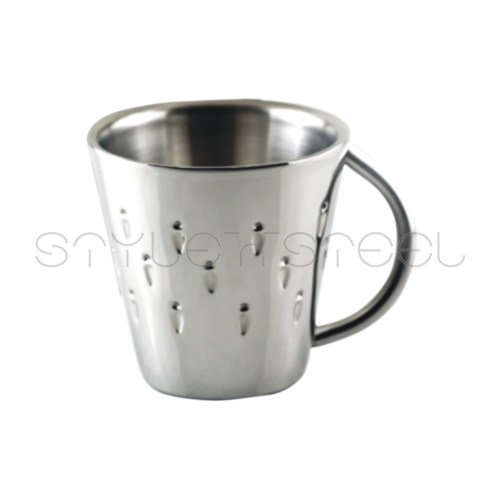 Steel Double Wall Designed Coffee Mug