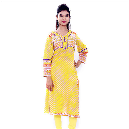 Light Yellow Fine Kurti