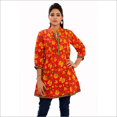 Red Cotton Kurti