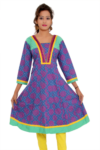 Natural Anarkali Pattern Kurti