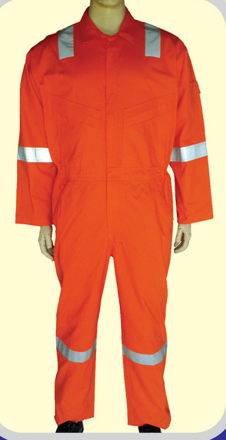 100% Cotton Coveralls - 100% Cotton, Multiple Sizes, Orange | Zipper Closure, Durable Fabric, Reflective Strips, Multiple Pockets, Full Protection, Comfortable Fit