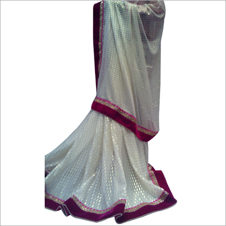 White & Red Saree