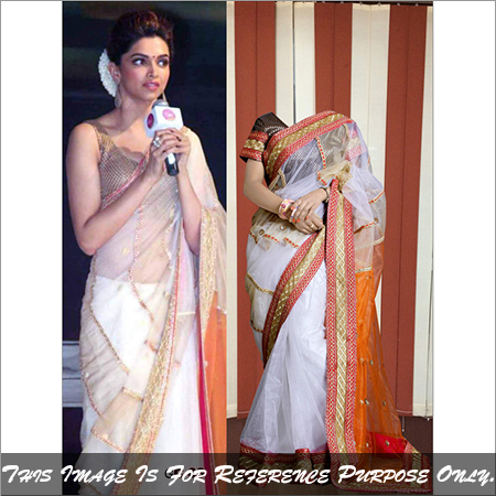 Bridal Designer Bollywood Replica Fancy Latest Stylish Saree - Georgette, 6.30 Feet, White, Embroidered | Washable, Ethnic, All Season, Sleeveless