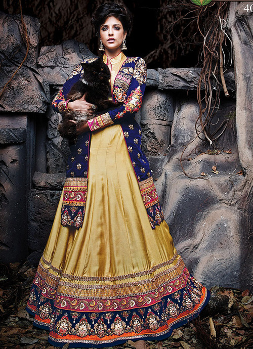 BLUE EMBROIDERED LEHENGA