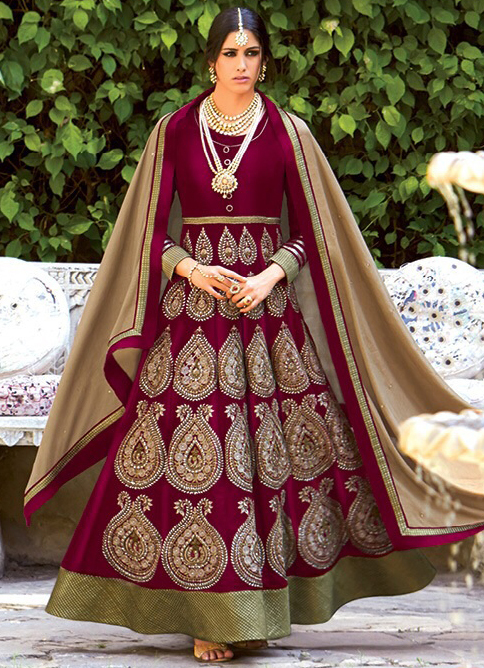 SEMI STITCHED ANARKALI SUITS