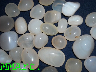Transperant Banded Agate Polished Pebbles Medium Size  Stone