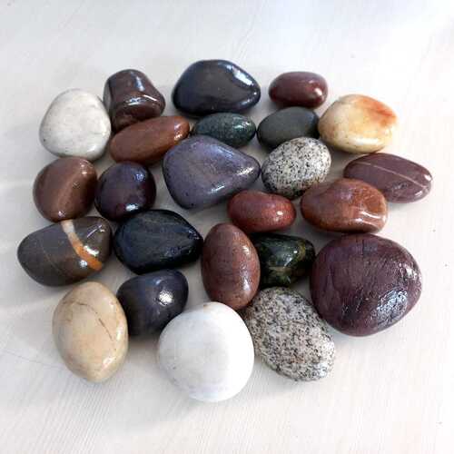 Multicolour High Polished Pebble Stone
