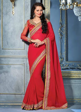 RED DESIGNER SAREE