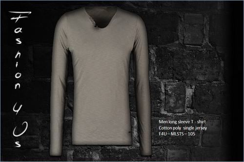 MEN LONG SLEEVE KNIT T SHIRT