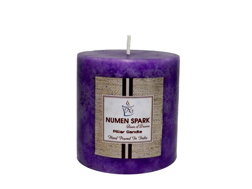 Mottled Pillar Candle
