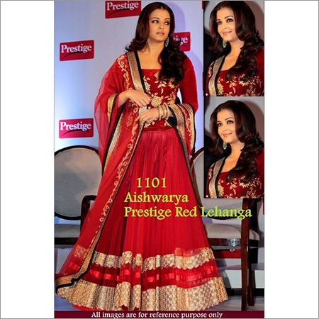 Bollywood Replica Designer Aishwarya Red Lehenga