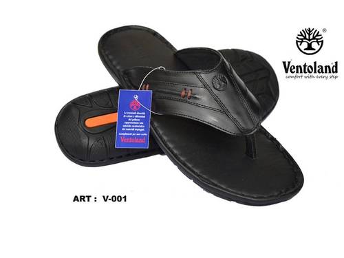Black Leather Chappal