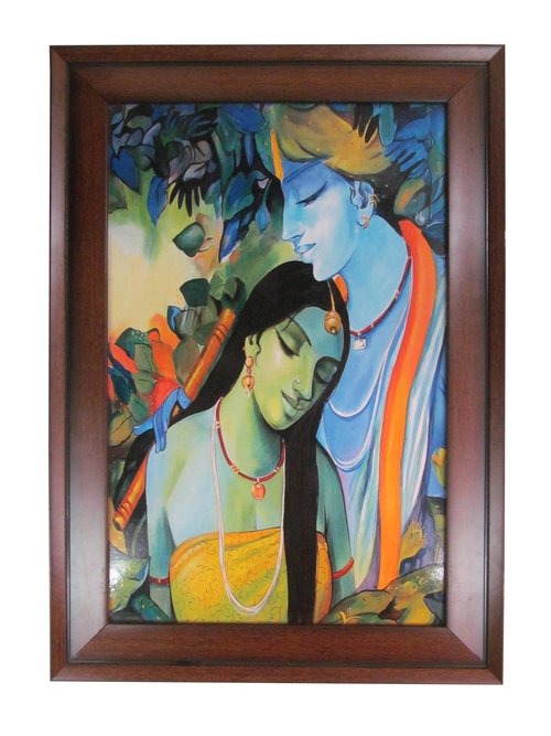 Plastic Radha Krishna Photo Frame