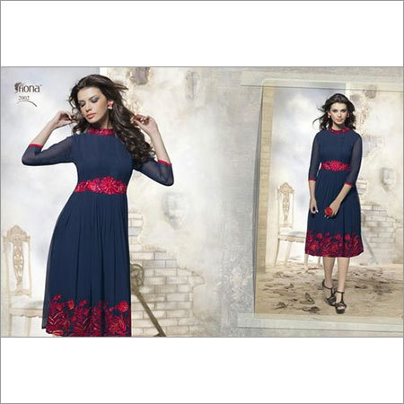 Georgette Embroidery Kurti