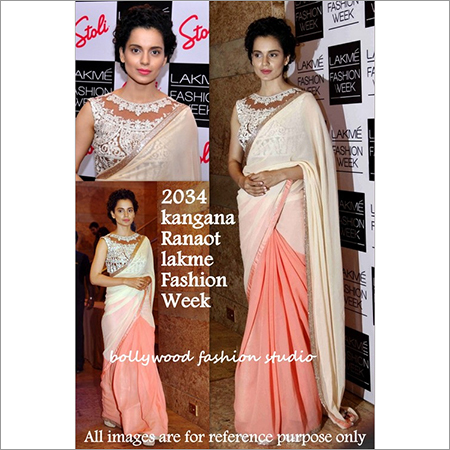 Bollywood Replica Designer Kangana Fancy Nett Lakme Fashion Saree Decoration Material: Laces