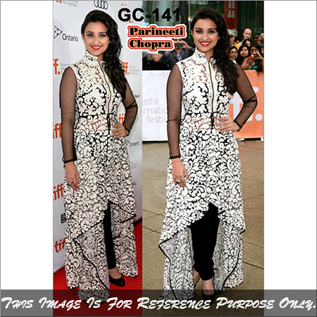 Bollywood replica Designer Parineeti cotton Stylish Black Suit