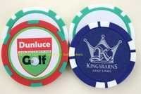 Golf Ball Markers - Abs Material, Diameter: 40mm, Thickness: 3mm , Round Shape With Color Print, Steel Disk Insert For Golf Events And Branding
