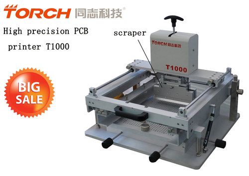 Manual high precision solder paste screen printer T1000 in electric industry