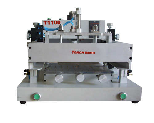 Bench-top high accuracy semiautomatic printing machine T1100 in electric industry