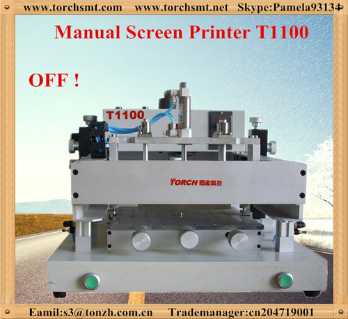 Bench-top high accuracy semiautomatic printing machine T1100 in electric industry