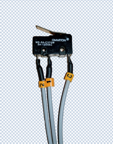 Micro Switch MR-5A-C375W - Copper with Silver Plated Contacts, Brass Terminal Assembly , Black PBT Shell , 5A Current 125V AC