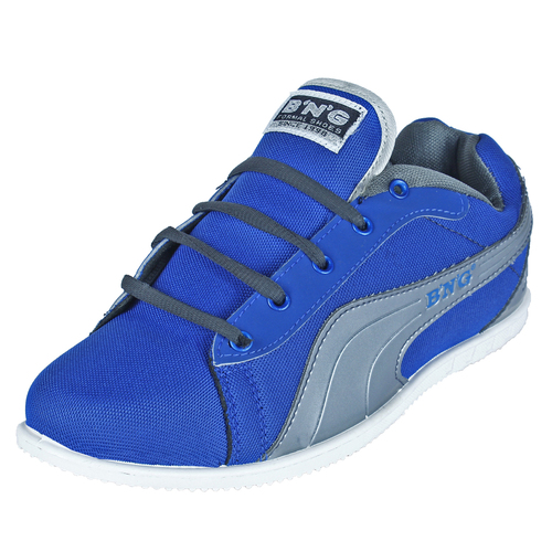Men's Casual Shoes - Synthetic Leather, Sizes 7-12, Blue, Double Colour EVA Sole | Style, Durability, Comfort, Support