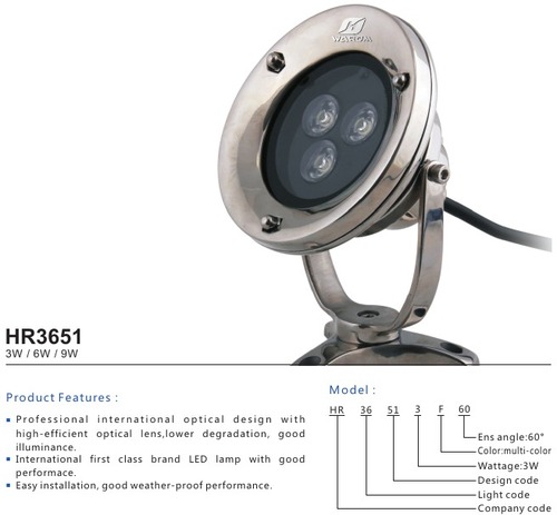 LED UNDERWATER LIGHTS FEATURES