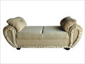 Two Seater Sofas - Wood Fabric, 5ft X 3ft X 2ft, Beige | Elegant Design, Comfortable Seating, Durable Material