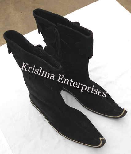 Medieval Leather Boots - Leather Material, 15 Inches Height, Black Color | Authentic Style, Comfortable Fit, Handcrafted Design, Durable Leather