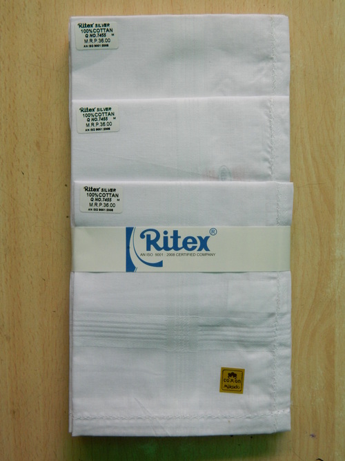 Ritex 100% Cotton Handkerchiefs - 10 Pcs. Box
