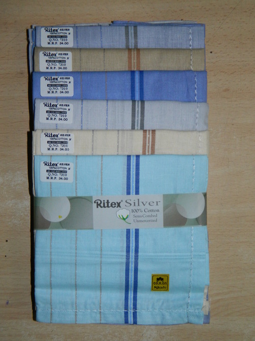 Ritex 100% Cotton Handkerchiefs - 10 Pcs. Box
