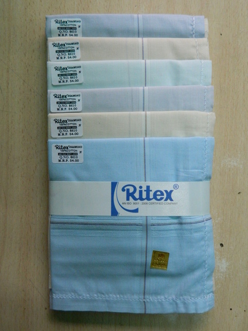 Ritex 100% Cotton Handkerchiefs - 10 Pcs. Box