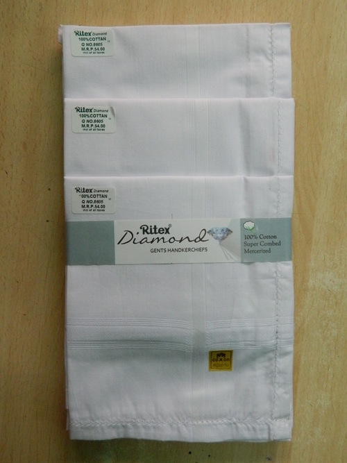 Ritex 100% Cotton Handkerchiefs - 10 Pcs. Box