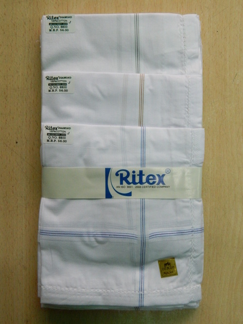 Ritex 100% Cotton Handkerchiefs - 10 Pcs. Box