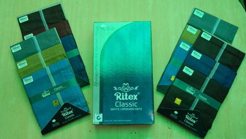 Ritex 100% Cotton Handkerchiefs - 12 Pcs. Box
