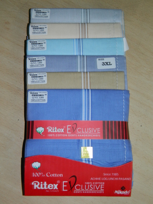 Ritex Loose Cotton Handkerchiefs - 12 Pcs. Pack