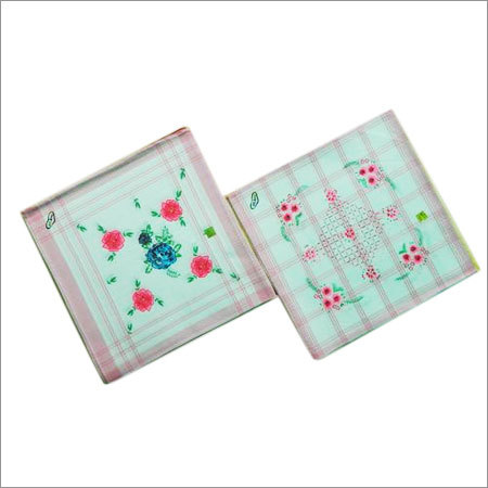 Ladies 100% Cotton Handkerchiefs -12Pcs. Pack